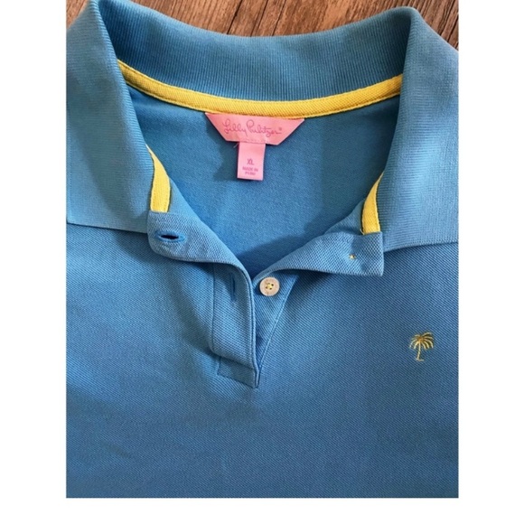 LILLY PULITZER Powder Blue Polo T Shirt - Picture 3 of 7